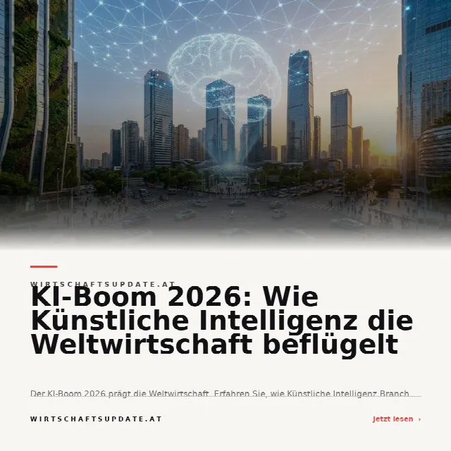 Share-Card fuer KI-Boom 2026: Wie Künstliche Intelligenz die Weltwirtschaft beflügelt