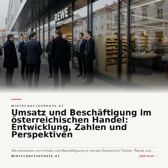 Share-Card fuer Umsatz und Beschäftigung im österreichischen Handel: Entwicklung, Zahlen und Perspektiven