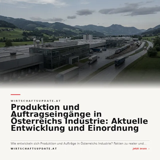 Share-Card fuer Produktion und Auftragseingänge in Österreichs Industrie: Aktuelle Entwicklung und Einordnung