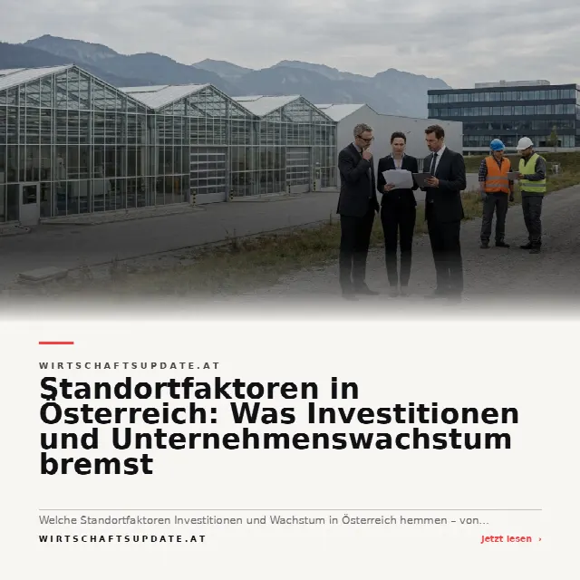 Share-Card fuer Standortfaktoren in Österreich: Was Investitionen und Unternehmenswachstum bremst