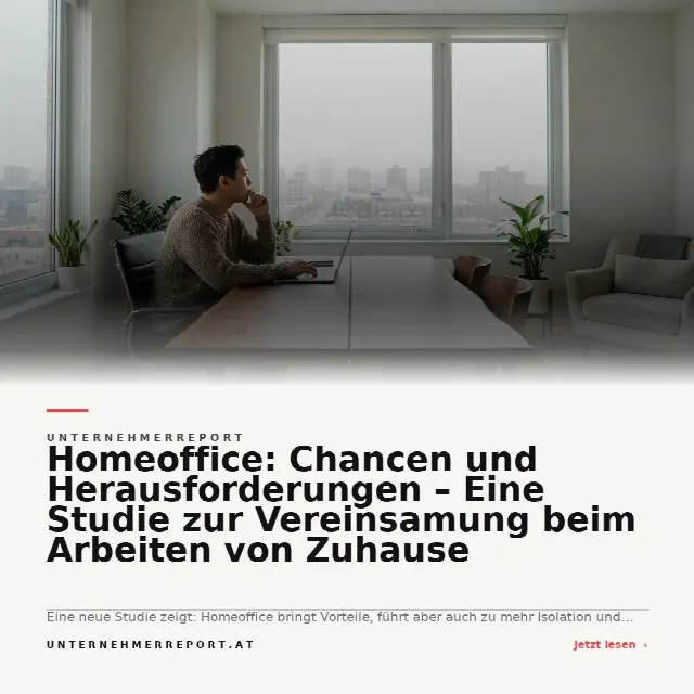 Share-Card fuer Homeoffice im Fokus: Einsamkeit als neue Herausforderung der Arbeitswelt
